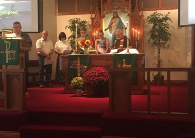 Pastor Bob's Retirement Service - leaders at altar
