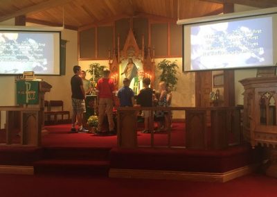 Pastor Bob's Retirement Service - kids at altar