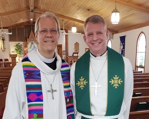Bishop Paul Erickson and Pastor Doug Andersen of Zion Church in Ashippun, WI